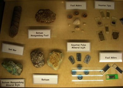 Batuan yang ada di Museum Geologi Bandung